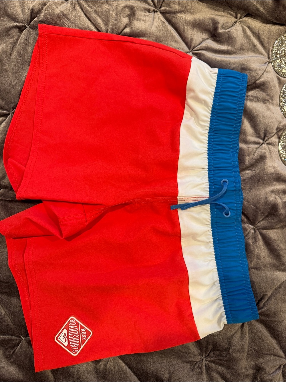 Roxy Red White and Blue Colorblock Shorts